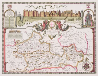 Berkshire, engraved by Jodocus Hondius from John Speed